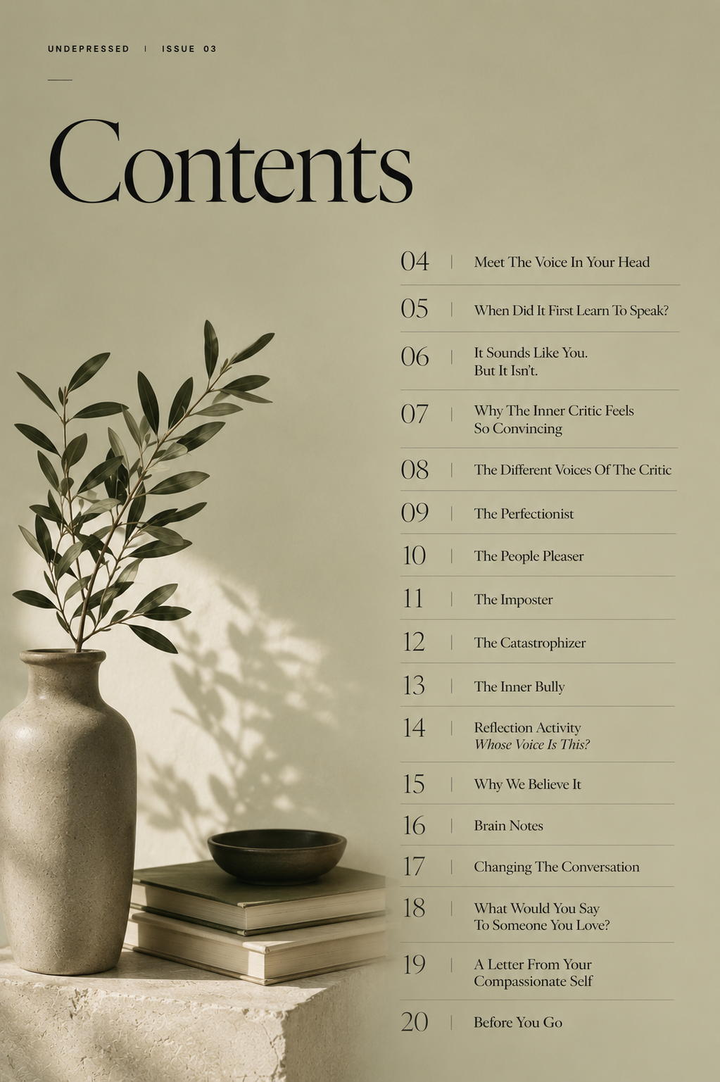 Undepressed- The Voice That Isn't Yours(E- Magazine)