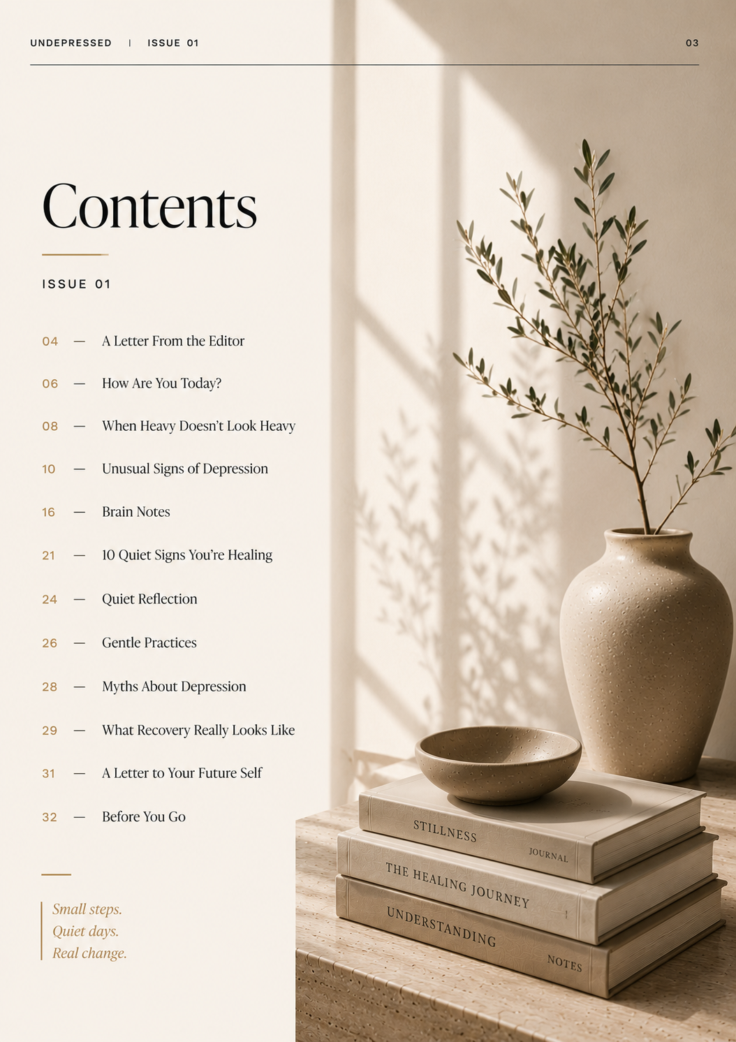 Undepressed- When Everything Feels Heavy.(E- Magazine)