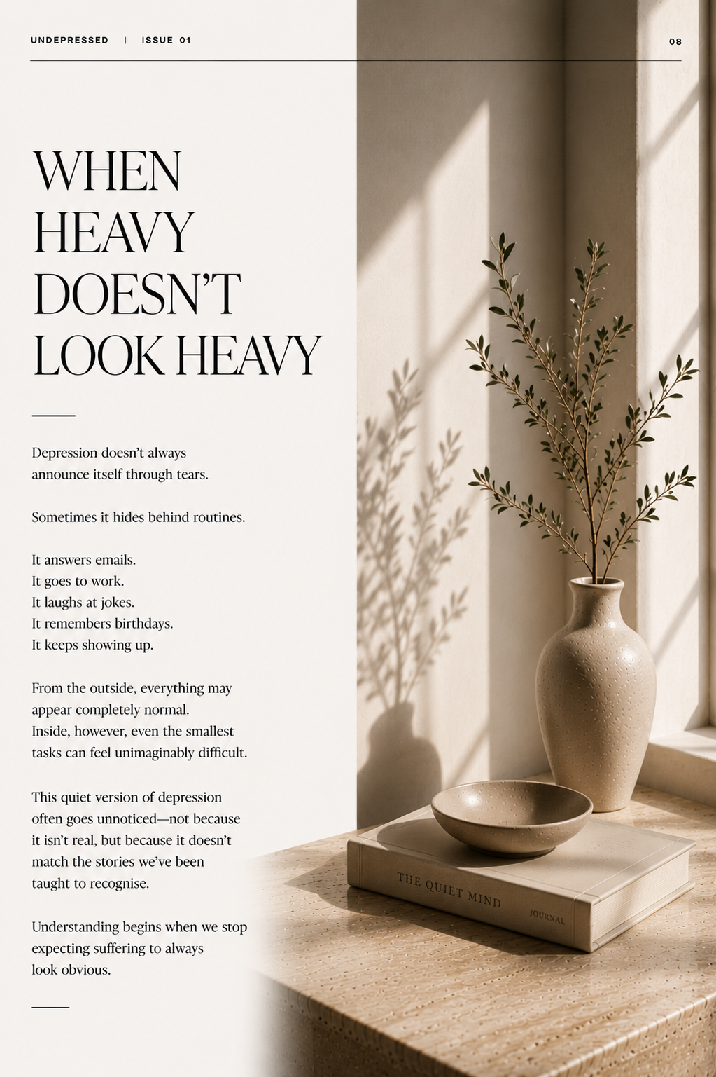 Undepressed- When Everything Feels Heavy.(E- Magazine)